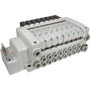 VV5QC11-P, 1000 Series, Base Mounted Manifold, Plug-in, Flat Ribbon Cable