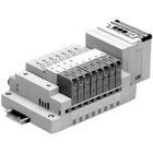 SS5V2-16S3, 2000 Series, Cassette Base Manifold, Dedicated Output Serial Wiring